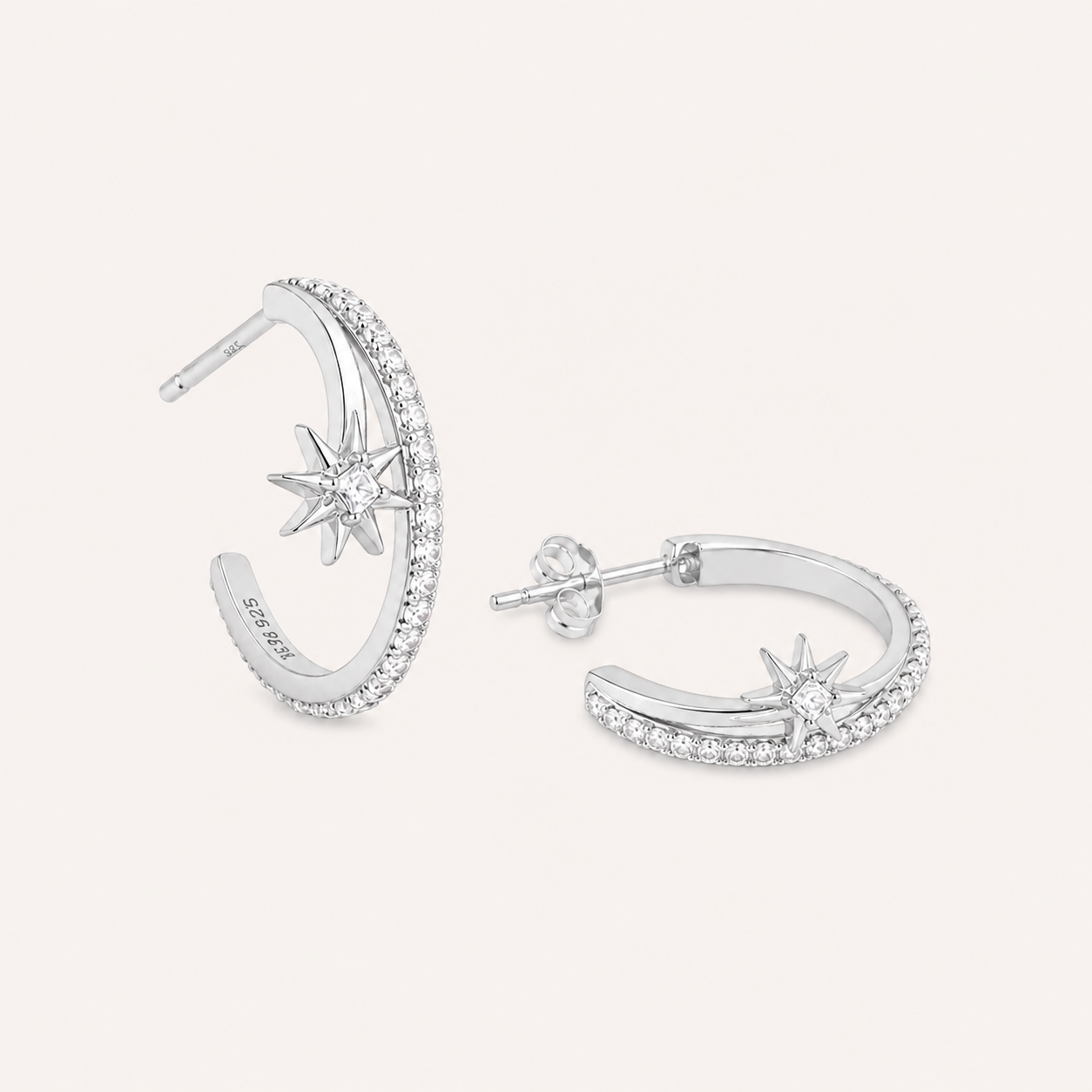 Celeste Crystal Hoops