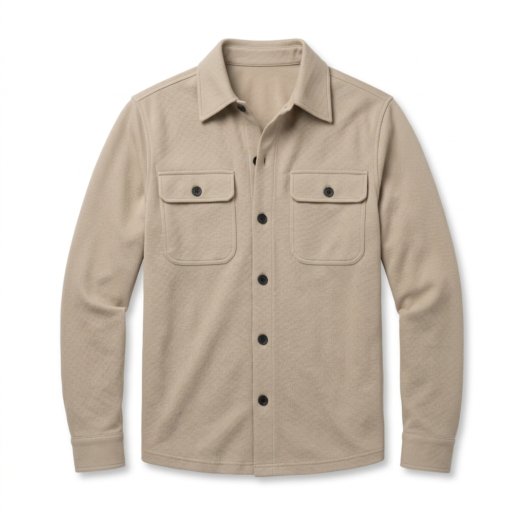 Chemise Beige Structurée