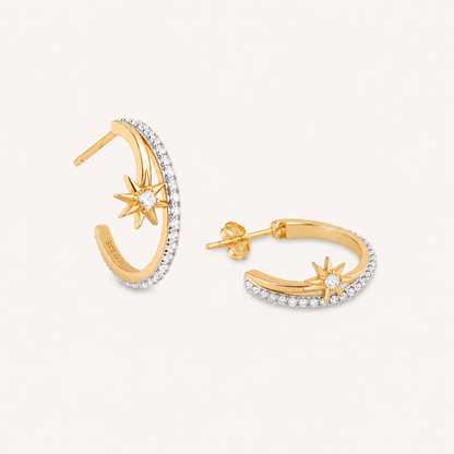 Celeste Crystal Hoops