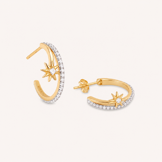 Celeste Crystal Hoops