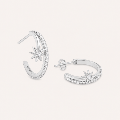 Celeste Crystal Hoops