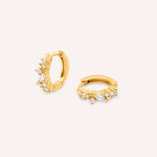 Crystal Bloom Hoops