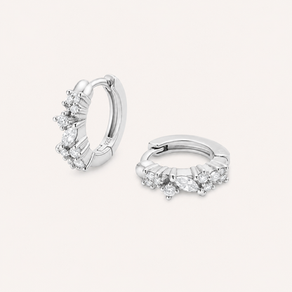 Crystal Bloom Hoops